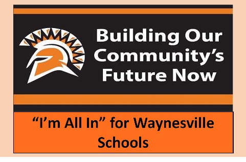 all in for waynesville schools sign